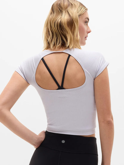 Recharge Seamless Open Back Tee