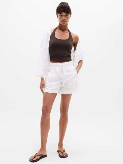 Retreat Linen Mid Rise 4" Short