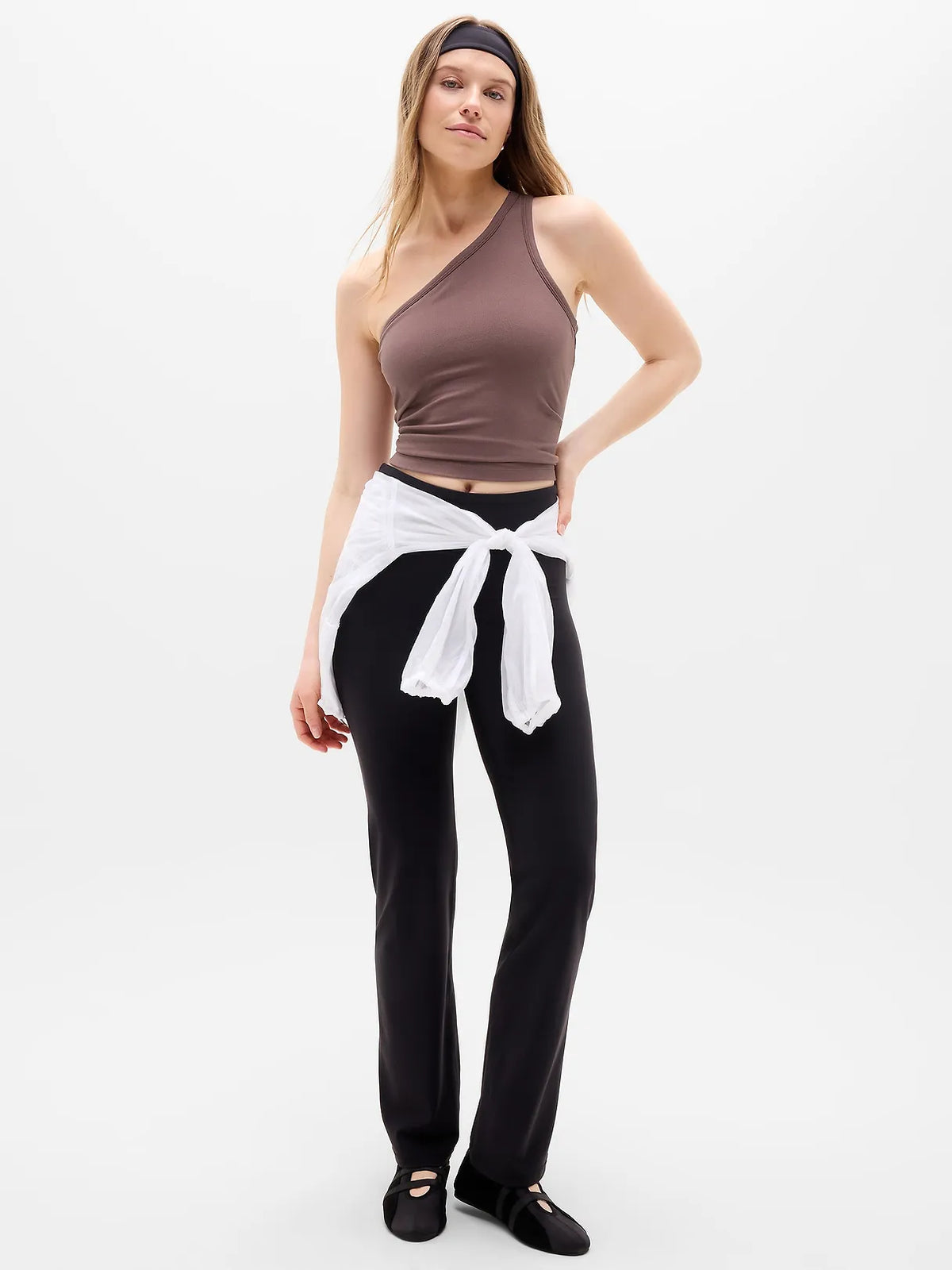 Signature Rib Asym One Shoulder Support Top