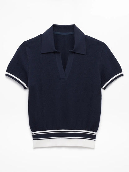 Seamless Polo Tee Sweater