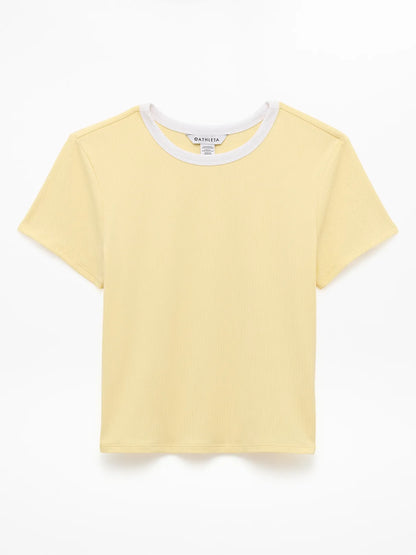 Signature Rib Crop Tee