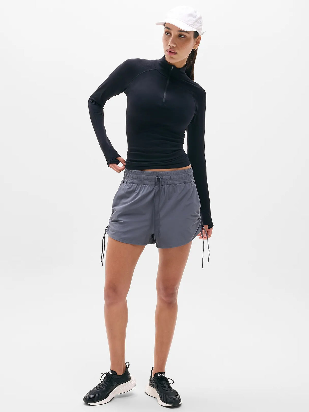 Weekender High Rise Ruched Run Short