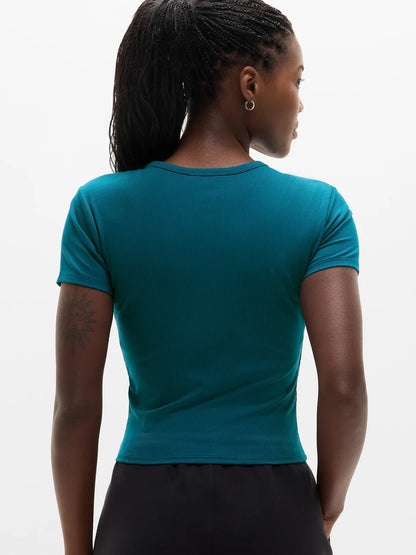 Signature Rib Crop Tee