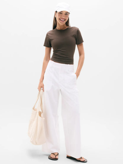 Signature Rib Crop Tee