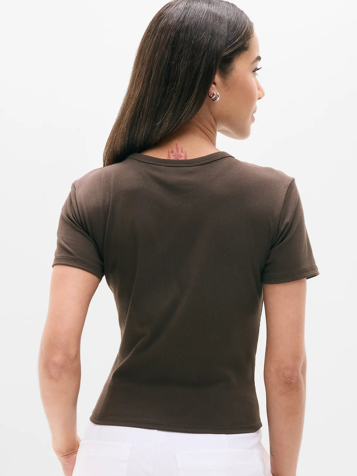 Signature Rib Crop Tee