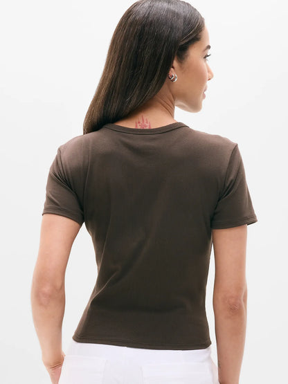Signature Rib Crop Tee