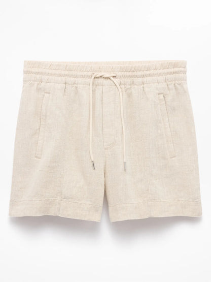 Retreat Linen Mid Rise 4" Short