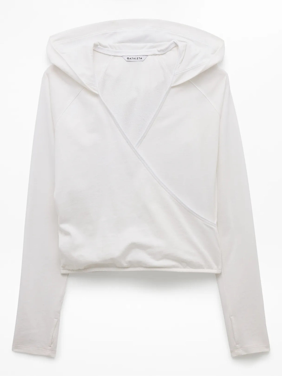Airy Cotton Terry Wrap Hoodie