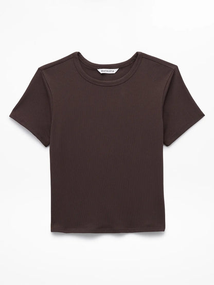 Signature Rib Crop Tee