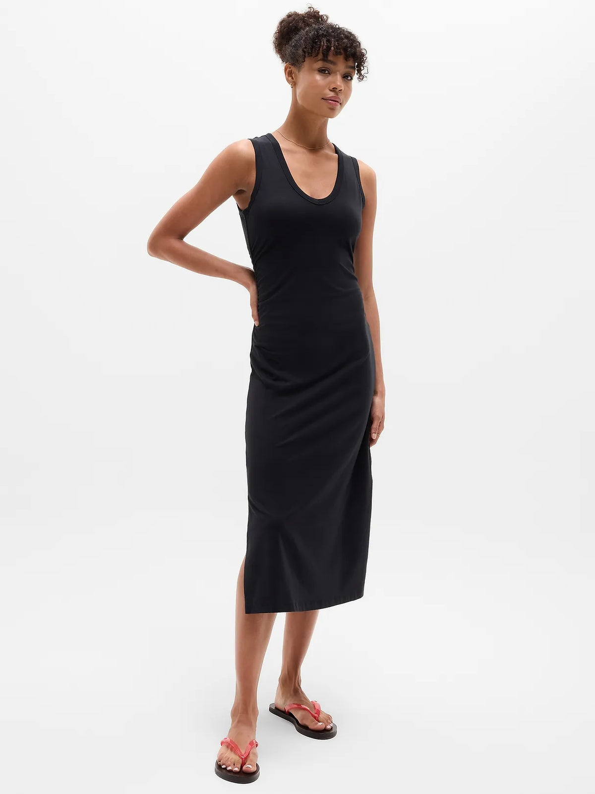 Essential V-Neck Midi Dress