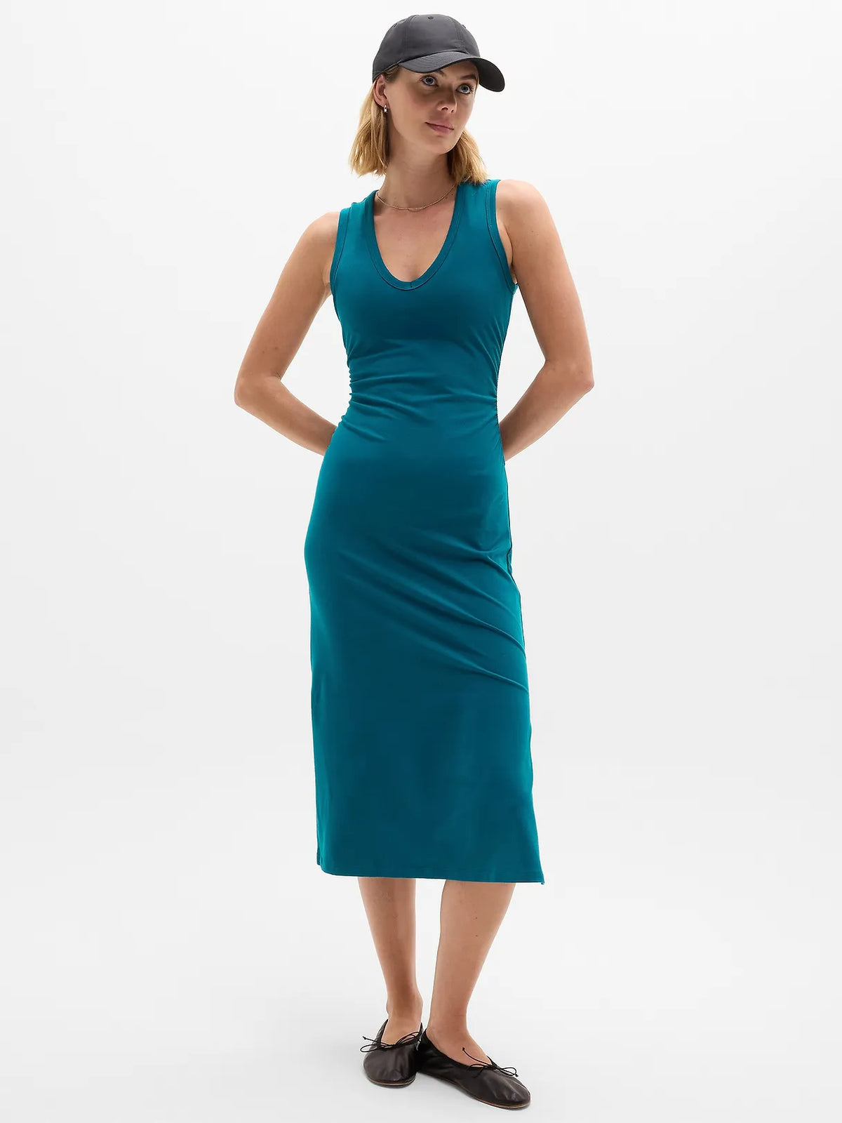 Essential V-Neck Midi Dress
