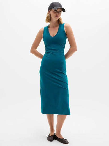 Essential V-Neck Midi Dress