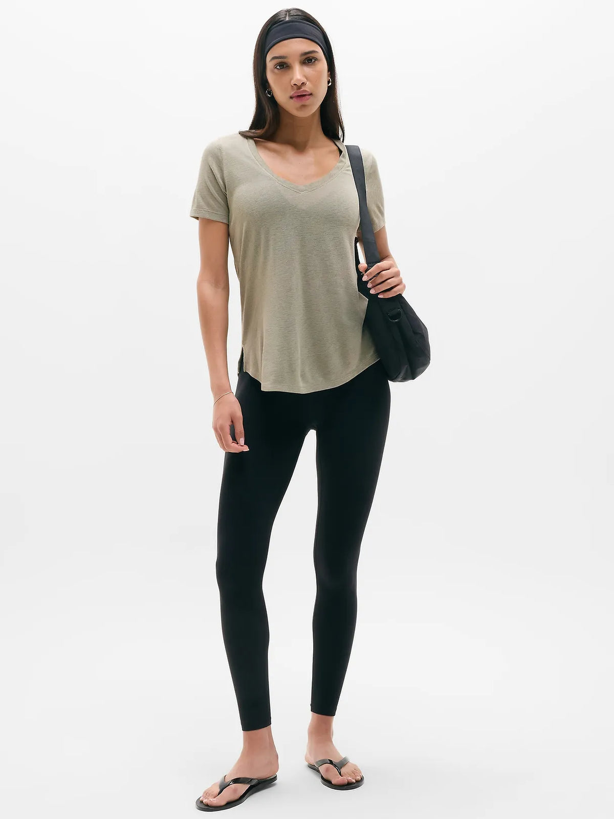 Breezy Scoop V-Neck Tee
