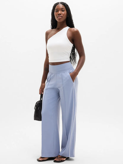 Venice High Rise Track Stripe Wide Leg Pant