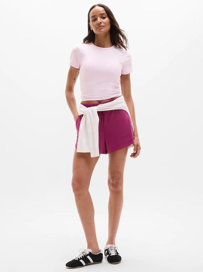 Signature Rib Crop Tee
