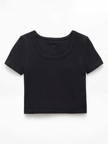 Athleta Girl Rise Above Rib Scoop Tee