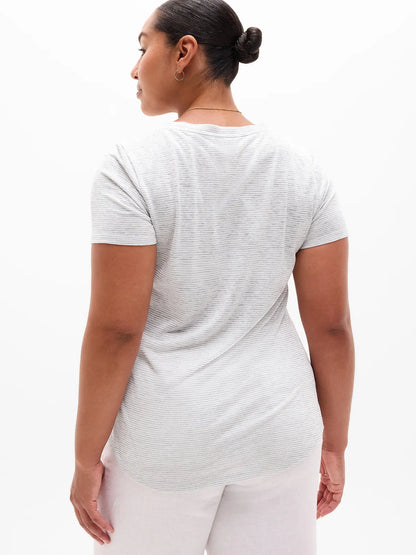 Breezy Scoop V-Neck Tee