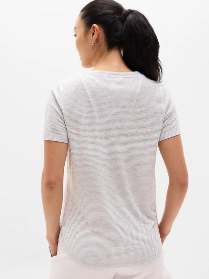 Breezy Scoop V-Neck Tee