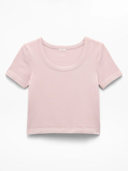 Athleta Girl Rise Above Rib Scoop Tee