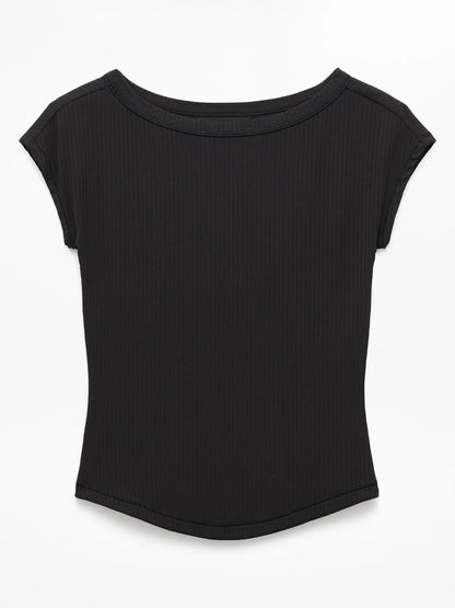 Perfect Rib Boatneck Tee