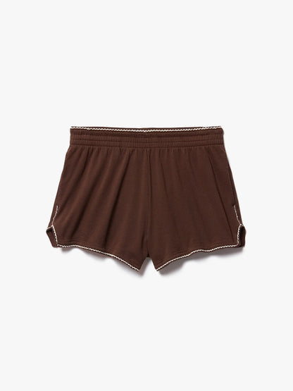 Airy Cotton Terry Mid Rise Picot Shortie