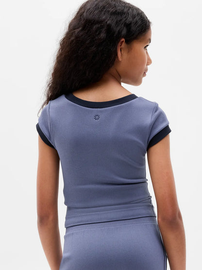 Athleta Girl Rise Above Rib Finish Line Tee