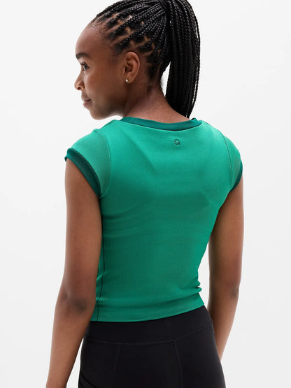 Athleta Girl Rise Above Rib Finish Line Tee