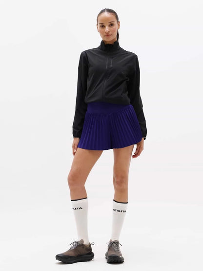 Featherweight Plissé Run Short