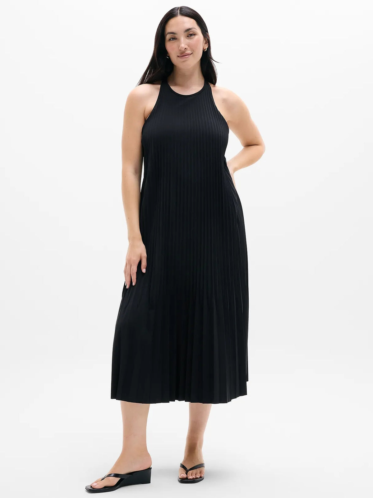 Featherweight Plissé Dress