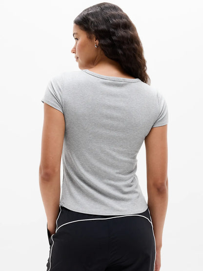 Signature Rib Scoop Tee