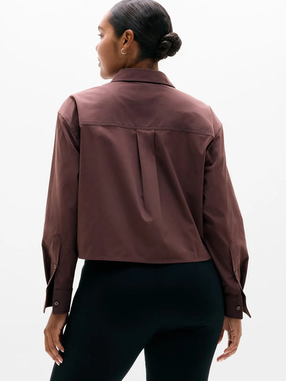 Midday Cropped Poplin Shirt