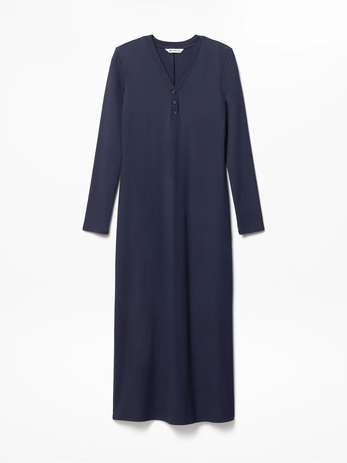 Signature Rib Long Sleeve Maxi Dress