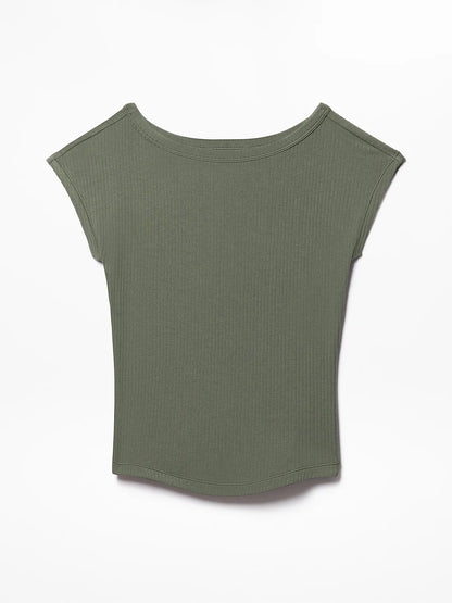 Perfect Rib Boatneck Tee