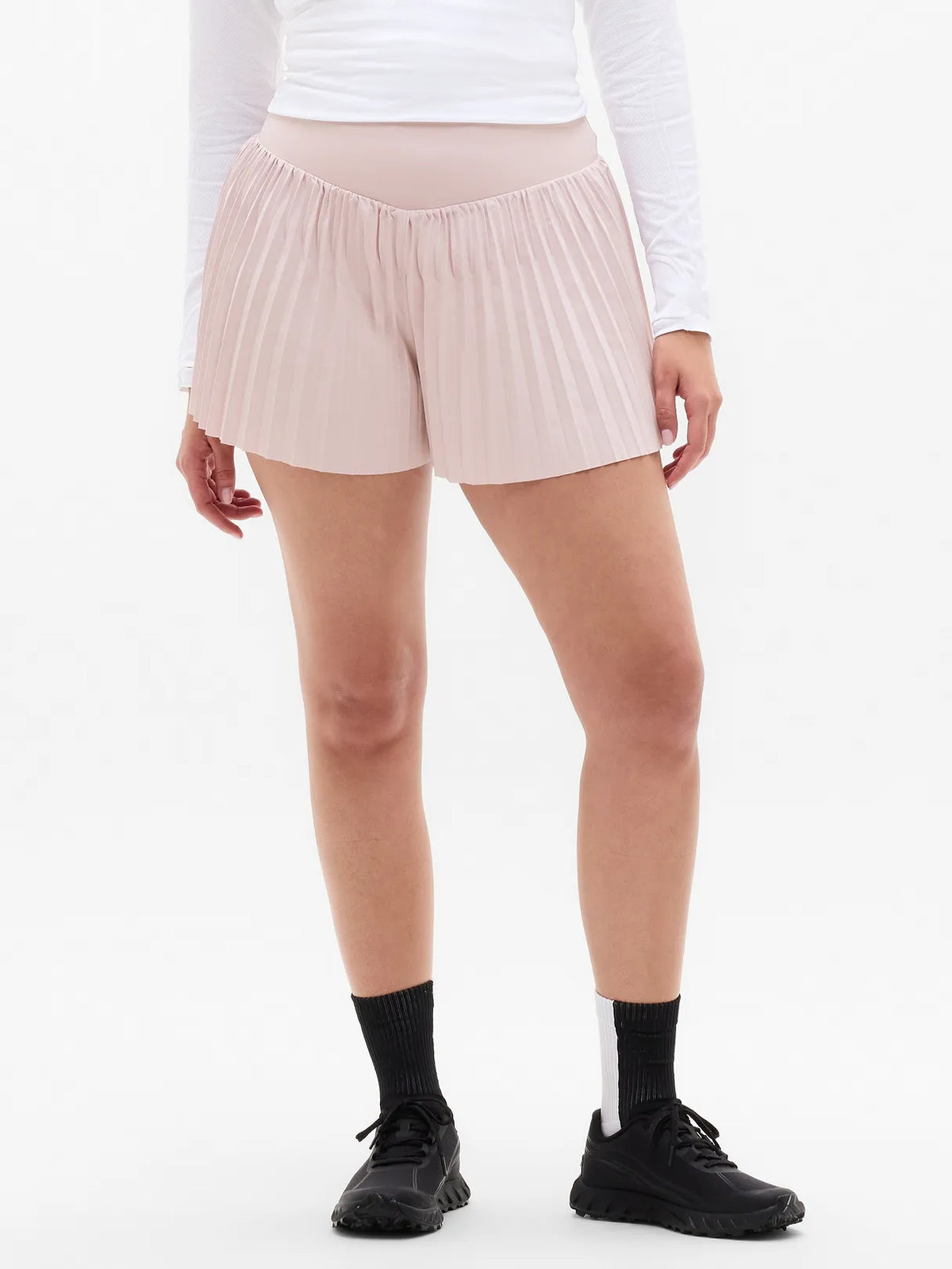 Featherweight Plissé Run Short
