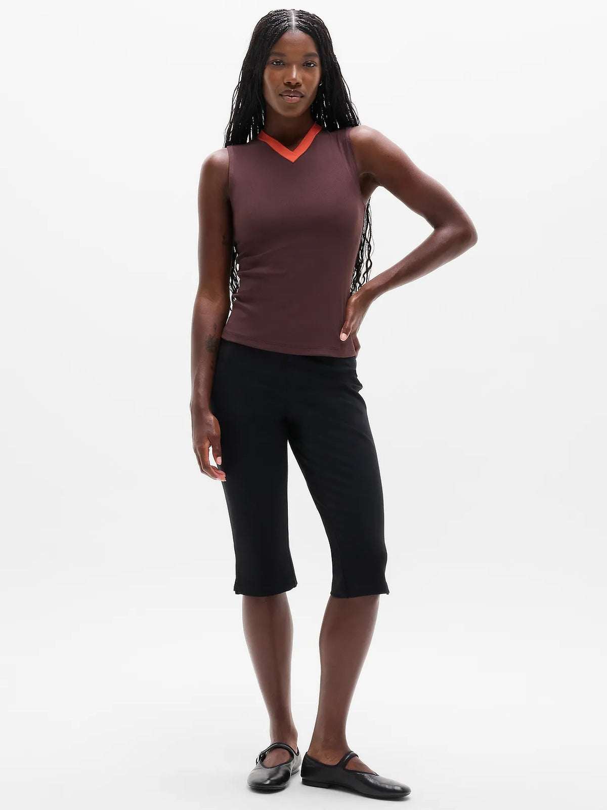 Signature Rib V-Neck Muscle Tank