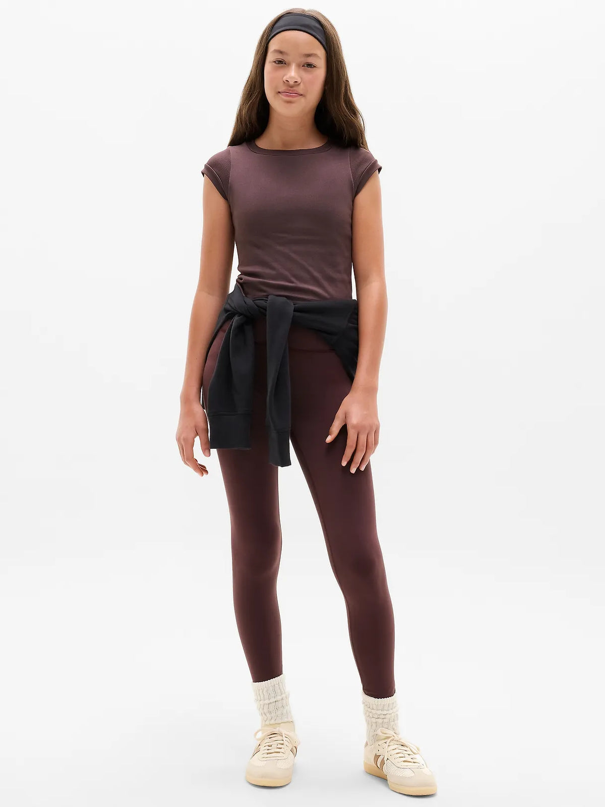 Athleta Girl Rise Above Rib Finish Line Tee