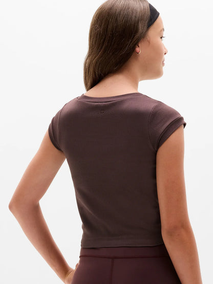 Athleta Girl Rise Above Rib Finish Line Tee