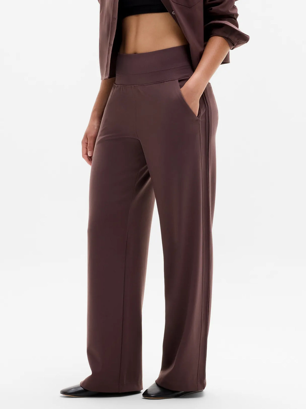 Venice Pintuck High Rise Wide Leg Pant