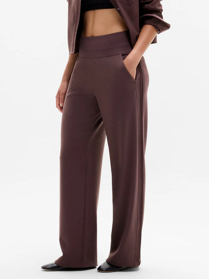 Venice Pintuck High Rise Wide Leg Pant