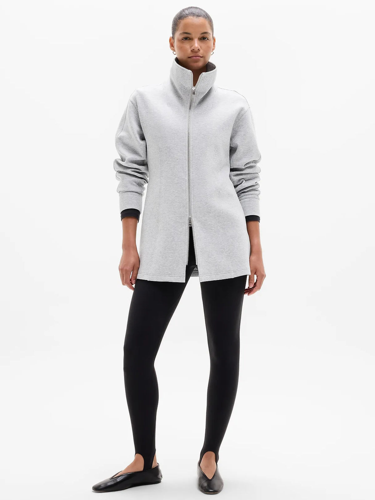 Form Knit Seamed Full Zip