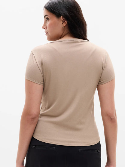 Signature Rib Scoop Tee