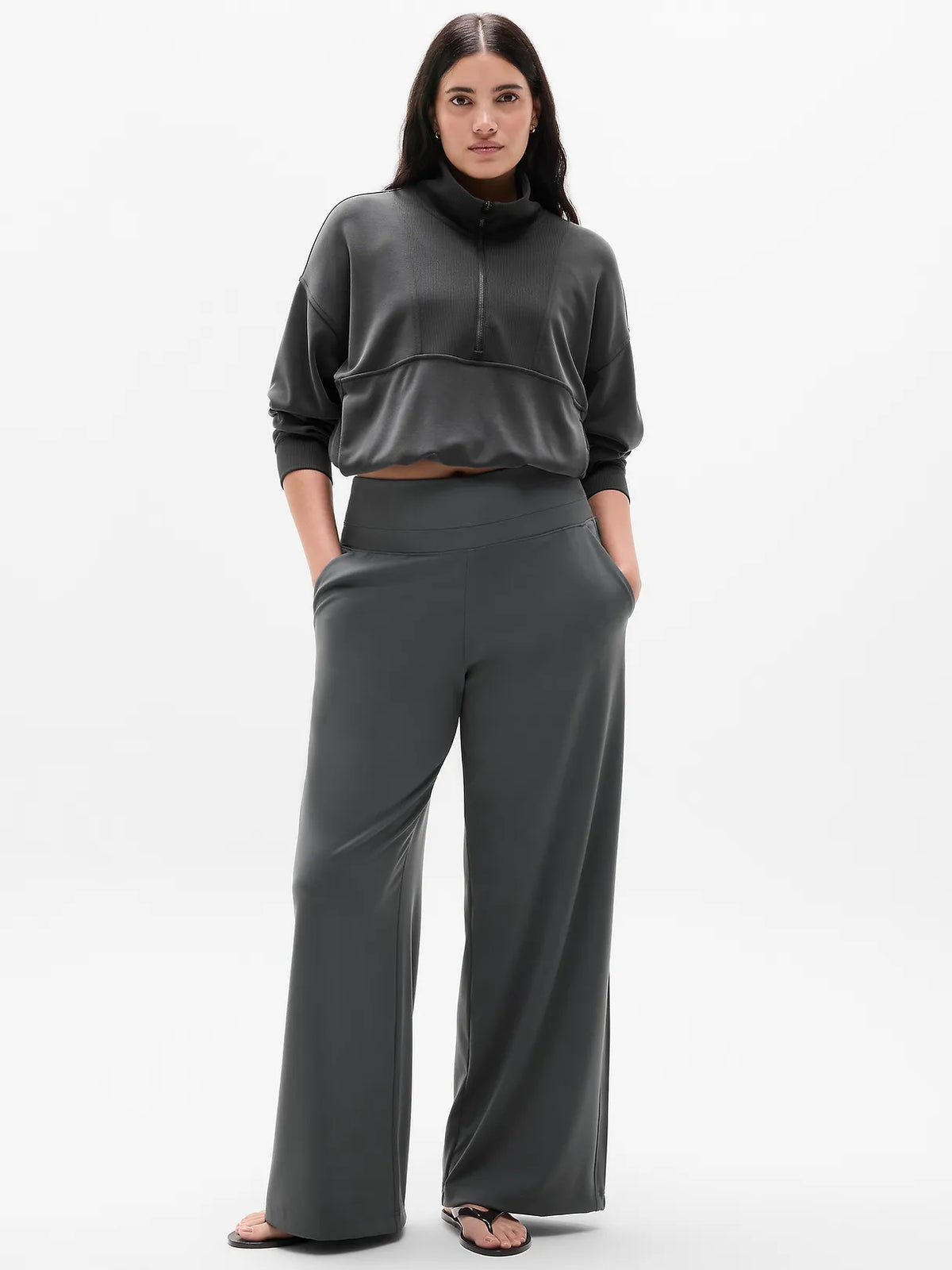 Venice Pintuck High Rise Wide Leg Pant