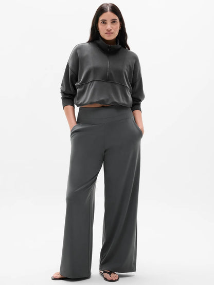 Venice Pintuck High Rise Wide Leg Pant