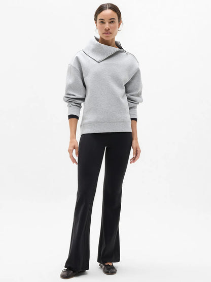 Form Knit Shawl Collar Sweatshirt