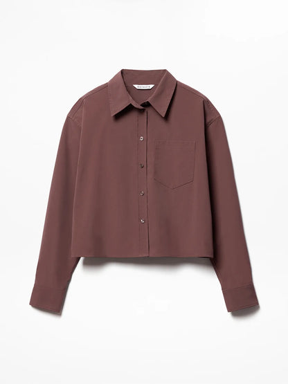 Midday Cropped Poplin Shirt