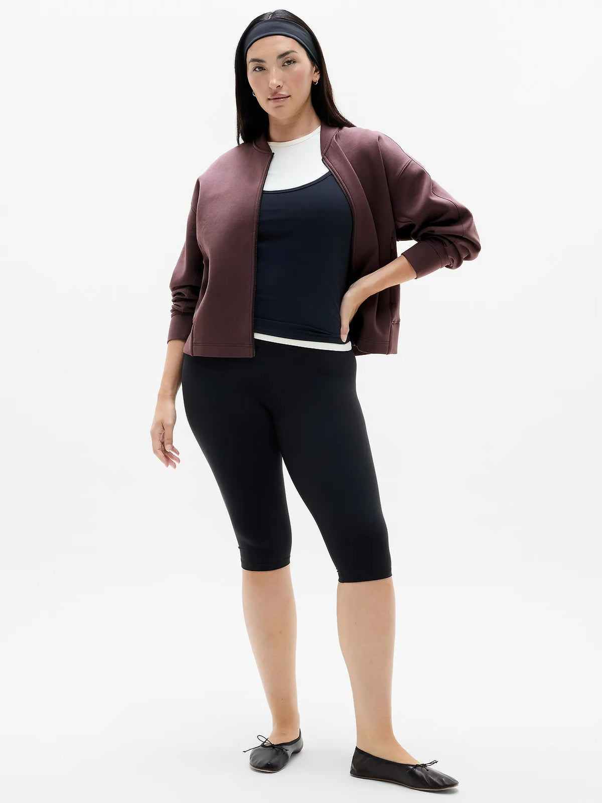 Form Knit Bomber Sweatshirt