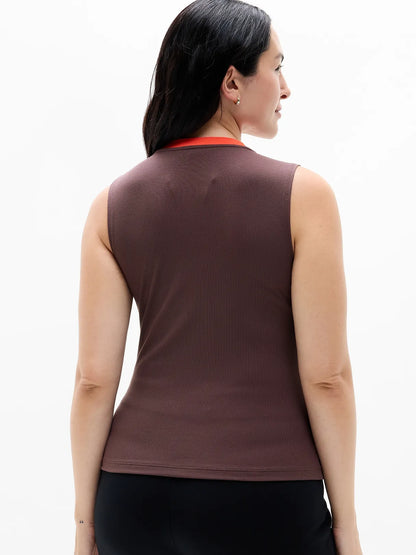 Signature Rib V-Neck Muscle Tank