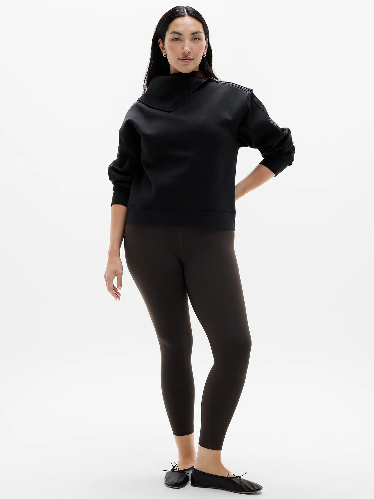 Form Knit Shawl Collar Sweatshirt