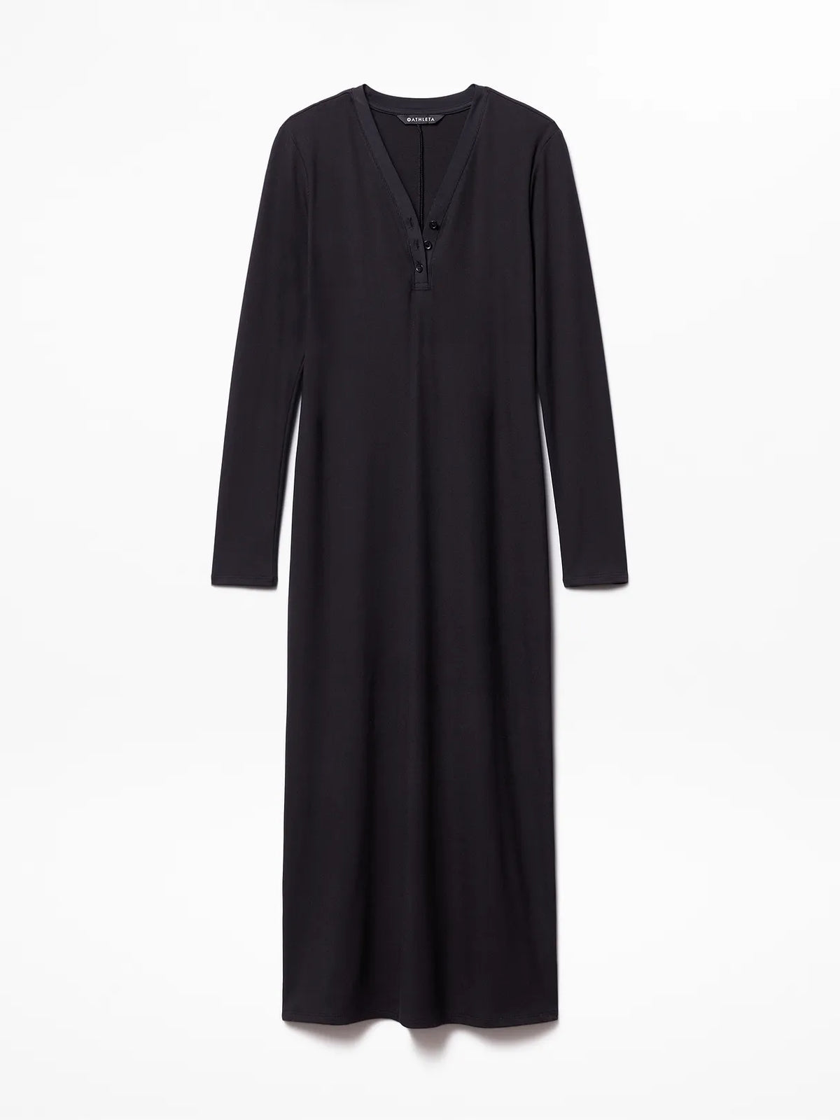 Signature Rib Long Sleeve Maxi Dress