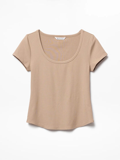 Signature Rib Scoop Tee